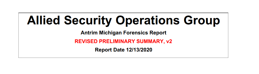 Relatório Forense de Antrim Michigan: 68% de erro em votos