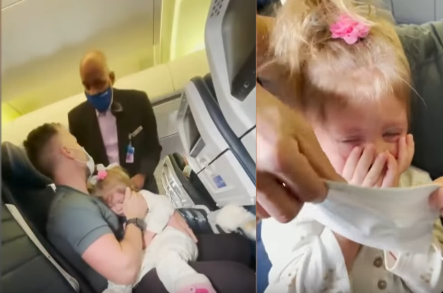 Garotinha de 2 anos expulsa de vôo por não usar máscara