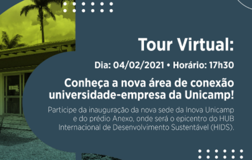 Inauguração Inova Unicamp e Anexo será virtual